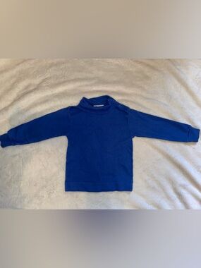Le Top Royal Blue Long Sleeve Tee with Shoulder Snap